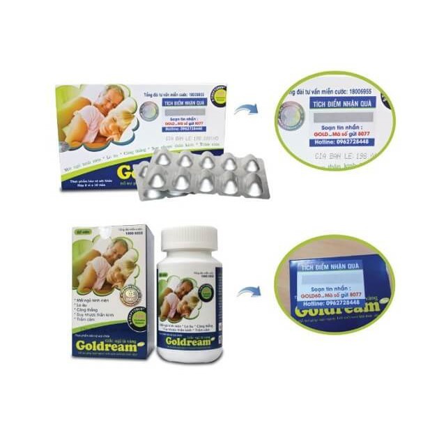 Viên Uống Goldream New giúp hỗ trợ giảm stress, trầm cảm, suy nhược thần kinh & cải thiện chất lượng ngủ