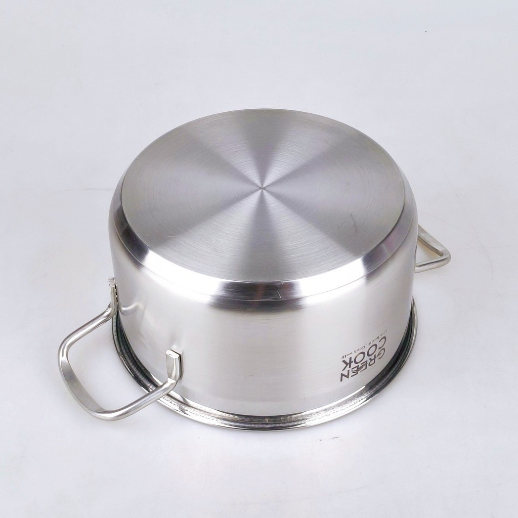 [Video chi tiết] Bộ nồi inox 3 đáy Greencook GCS06/T1 không bị nổi đáy, dùng được trên bếp ga, bếp hồng ngoại, bếp từ