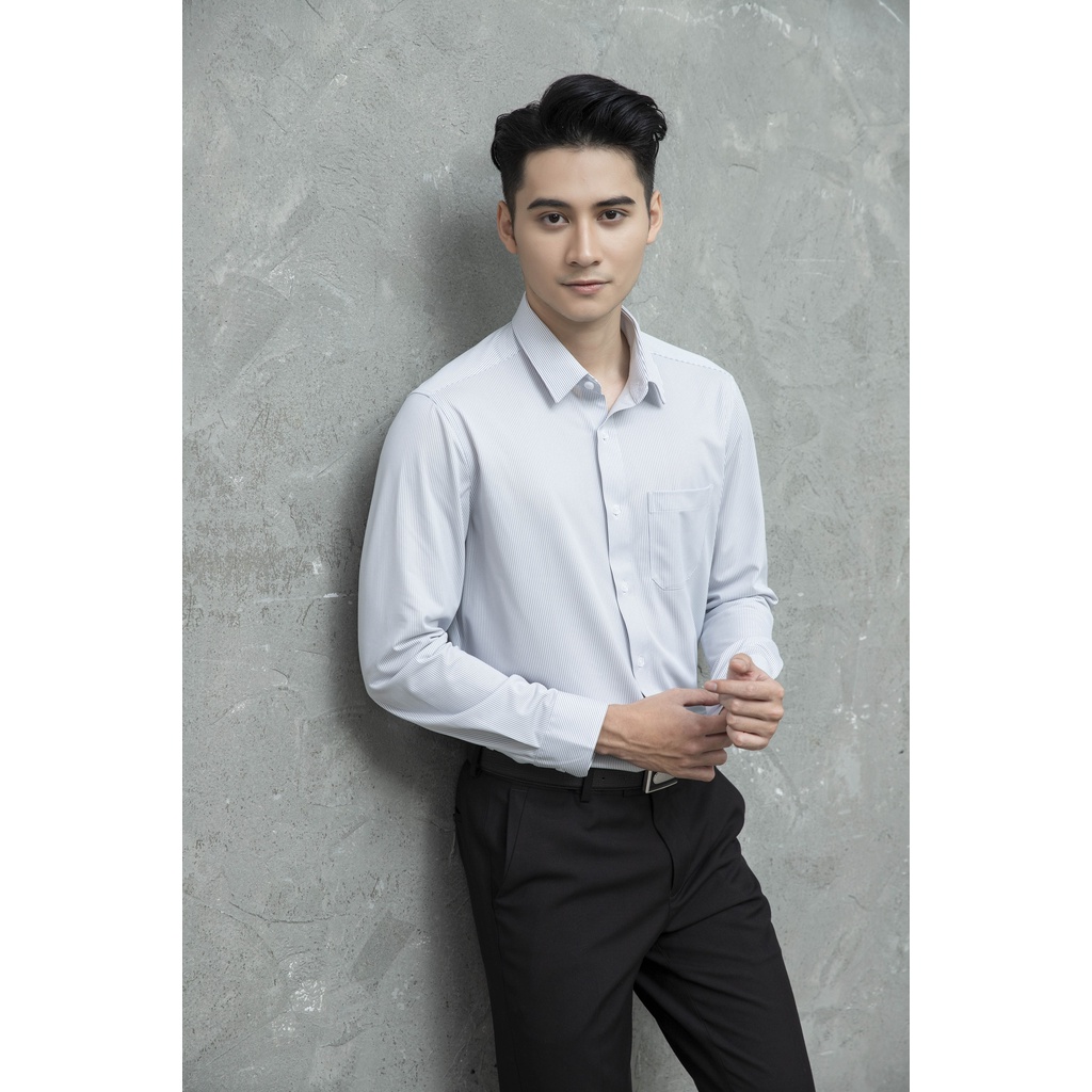 Áo sơ mi nam dài tay ARISTINO phom Regular fit, chất liệu mềm mại, không nhăn nhàu - ALS21901