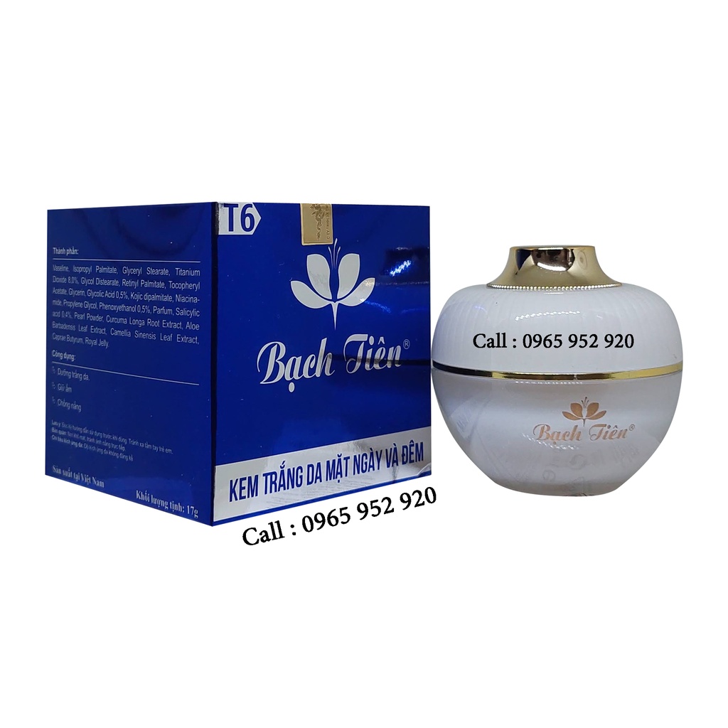 KEM BẠCH TIÊN T6 TRẮNG DA MẶT NGÀY VÀ ĐÊM 17G