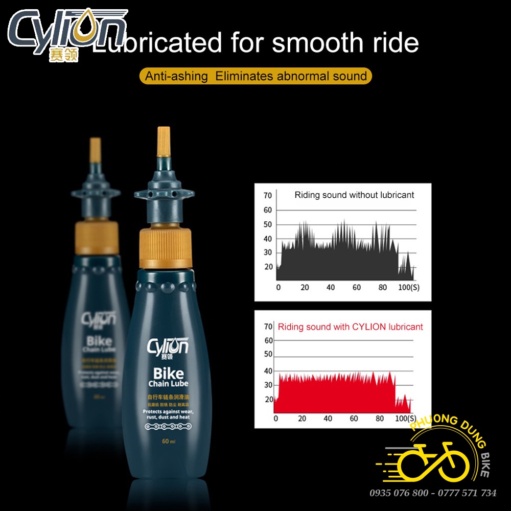 Dầu nhớt tra sên xích líp xe đạp CYLION CHAIN LUBE 60ml - Hàng chính Hãng