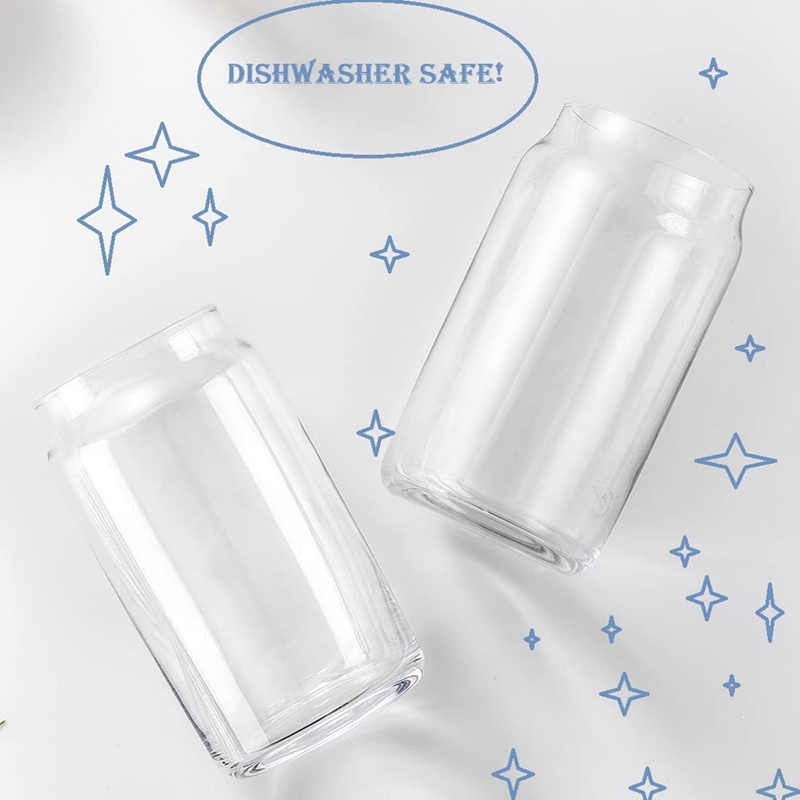 Set 4 Cốc Thủy Tinh Uống Bia / Cocktail Hình Dáng Độc Đáo 16Oz