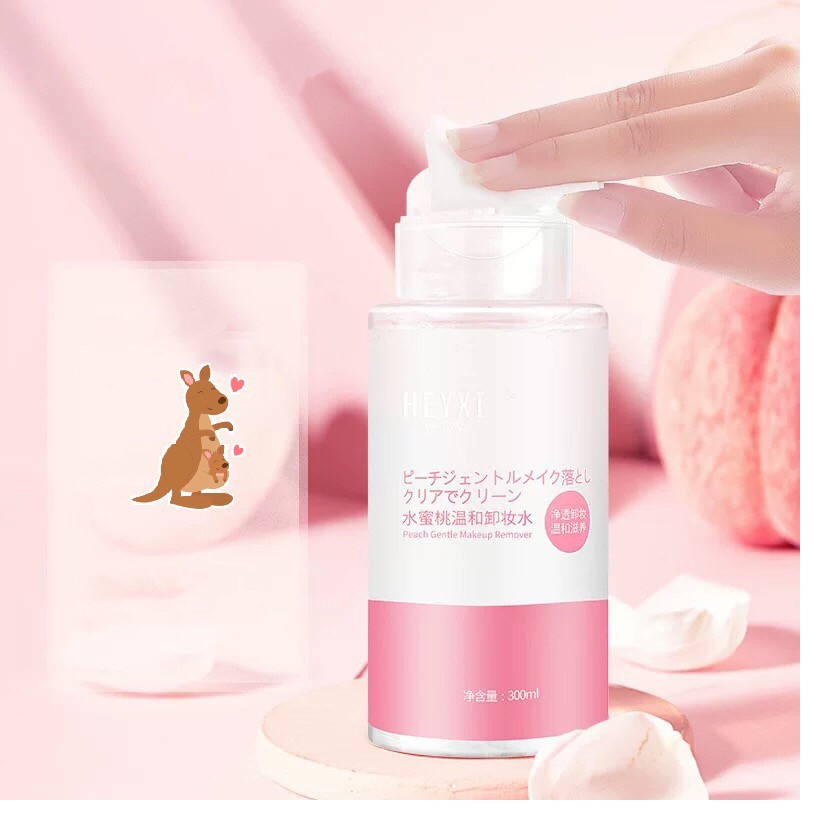 (Sỉ Siêu Rẻ) Nước Tẩy Trang Đào Heyxi Peach Gentle Makeup Remover Làm Sạch Dưỡng Ẩm Da 300ml TT6