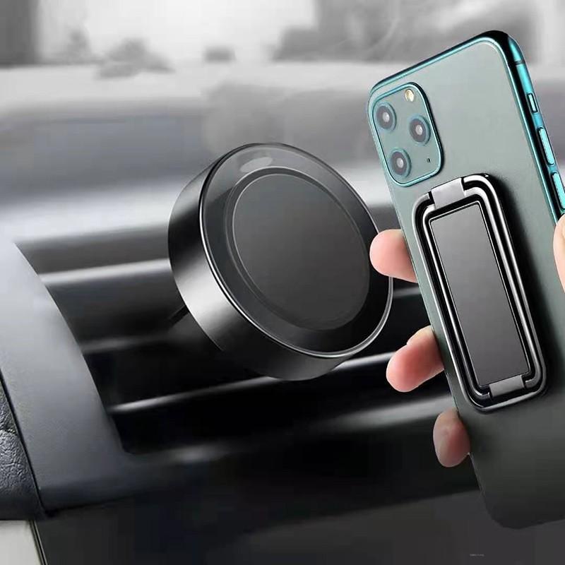 Multifunctional Folding Cell Phone Holder  Square Double Metal  Ring Holder For Car coldwind.vn