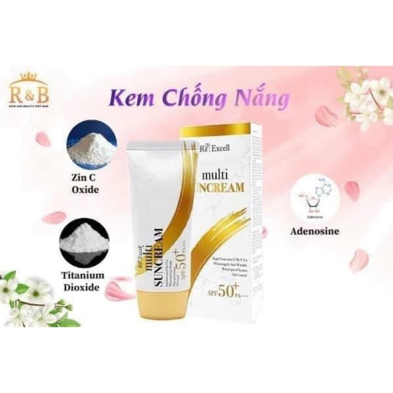 ☀️ #KEM_CHỐNG_NẮNG – TRẮNG DA MULTI SUN CREAM SPF50+/PA+++☀️