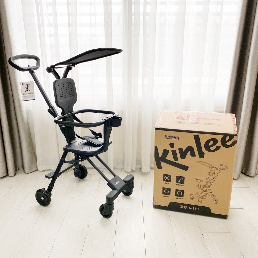 Xe đẩy gấp gọn VOVO PLAYKIDS cho bé, không mái/ Xe đẩy du lịch KINLEE /UM 02134 tiện lợi cho trẻ em