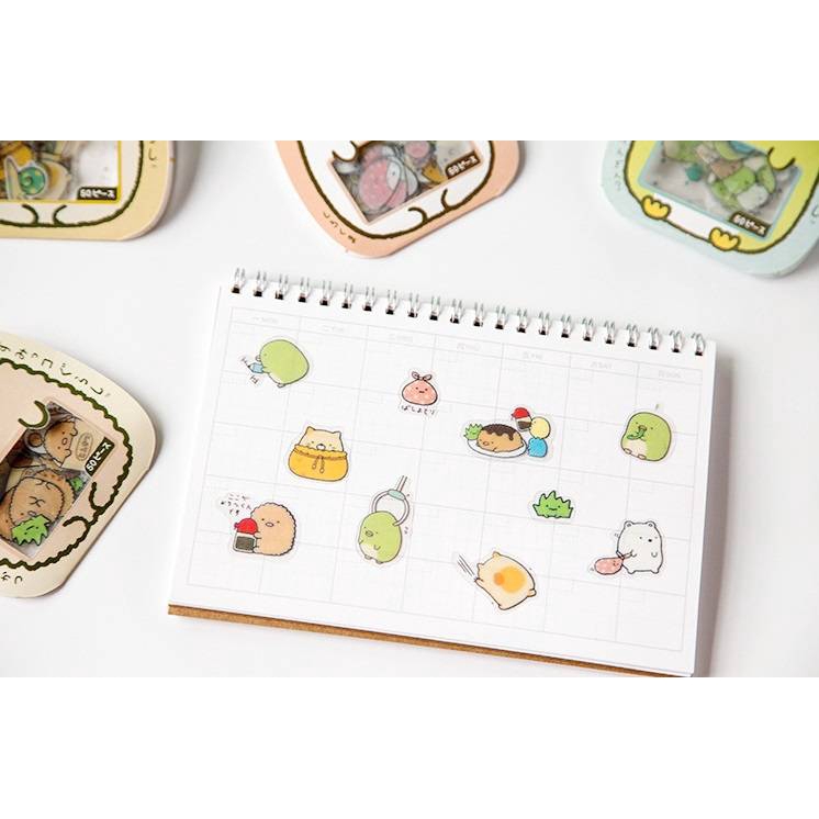 Set 50/80 nhãn dán hình Sumikko Gurashi đáng yêu để trang trí nhật ký/lưu bút/sổ tay