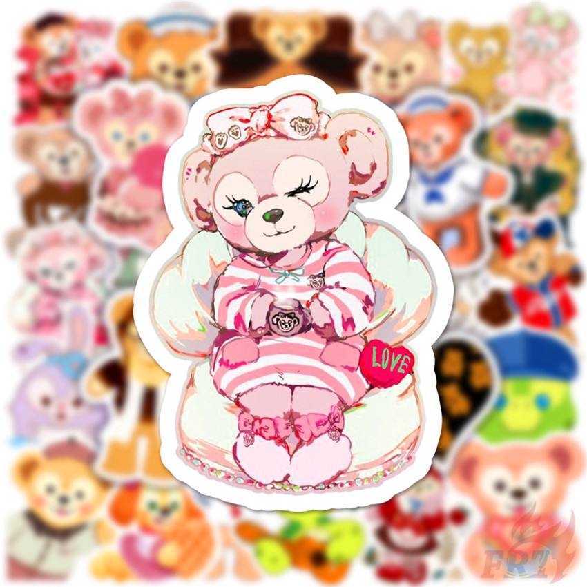 ❉ Duffy &amp; ShellieMay &amp; StellaLou Series 03 Stickers ❉ 50Pcs/Set Disney Bear Cartoon DIY Fashion Luggage Laptop Skateboard Decals Doodle Stickers