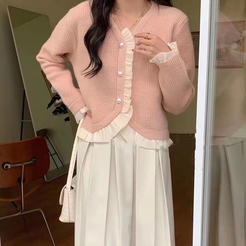 Áo Khoác Cardigan Dệt Kim Dáng Ngắn Phong Cách Hàn Quốc  tao bao