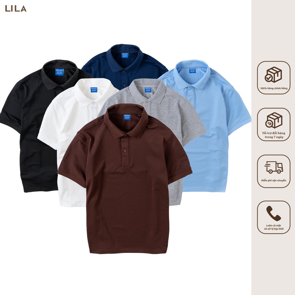 Áo POLO nam cổ bẻ basic đẹp vải cá sấu COTTON giữ form bền bỉ, chống nhắn, thời trang nam cao cấp - LILA