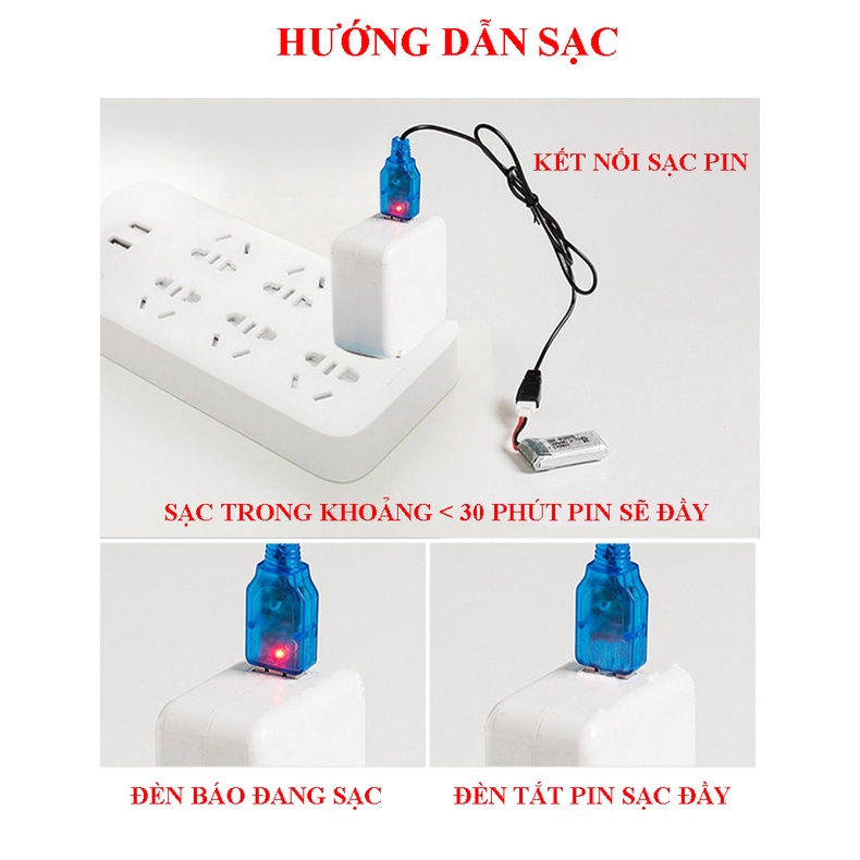 Máy Bay Điều Khiển Từ Xa ZY 530 Pro, Cánh Chất Liệu ABS Uốn Dẻo Siêu Bền Size 44cm, Chống Va Đập, Chống Nước