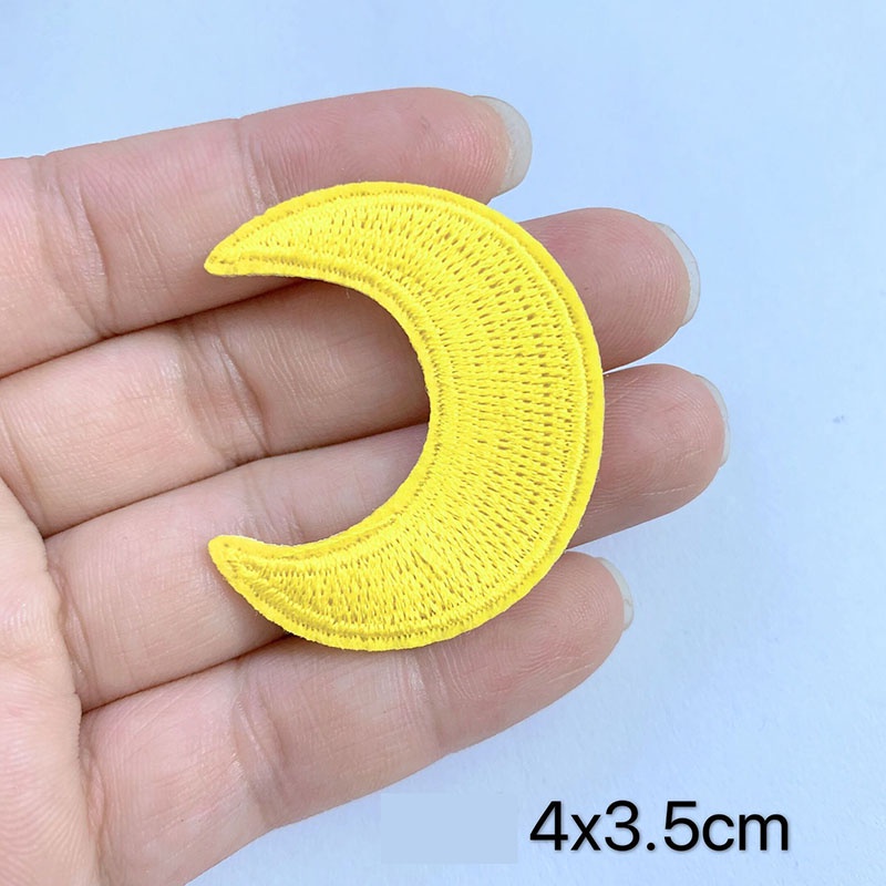 1 Miếng Vá Quần Áo Trẻ Em Hình Mặt Trời / Mặt Trăng / Gấu Trúc Dễ Thương DIY