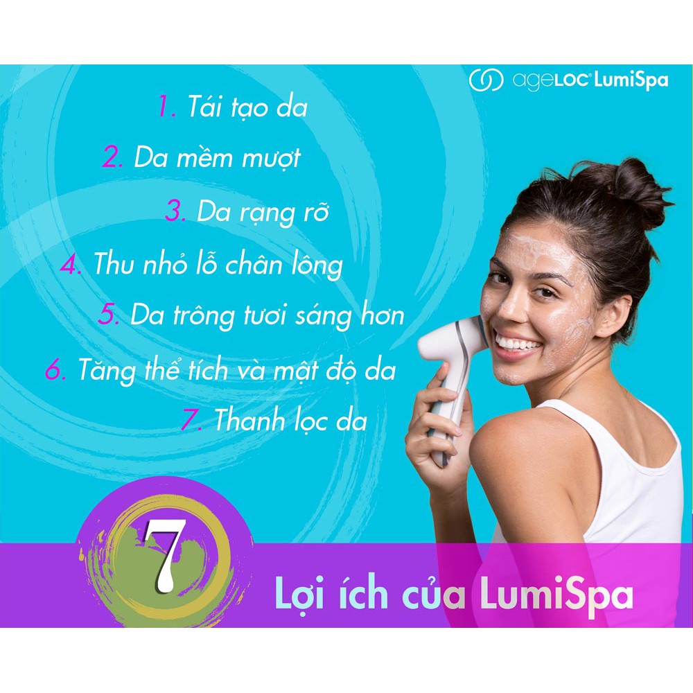 (Hàng Công Ty- Bảo hành 1 năm) Máy Rửa Mặt LumiSpa Nuskin