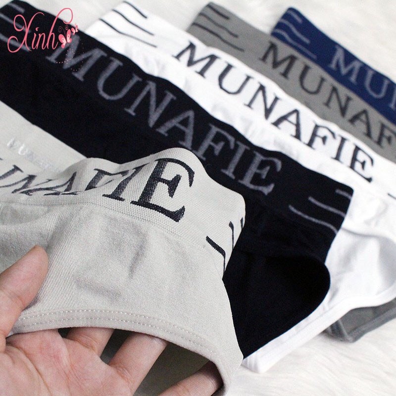 Quần Sịp Nam Tam Giác MUNAFIE , Sịp Chéo Cotton Thấm Hút Tốt( Túi Zip ) SP02