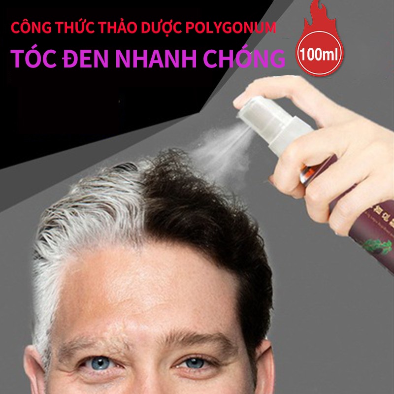 xịt mọc tóc tinh chất dưỡng tóc dưỡng dung dịch 100ml Serum dưỡng tóc Nhanh chóng làm đen tóc chống rụng ổn định mái tóc