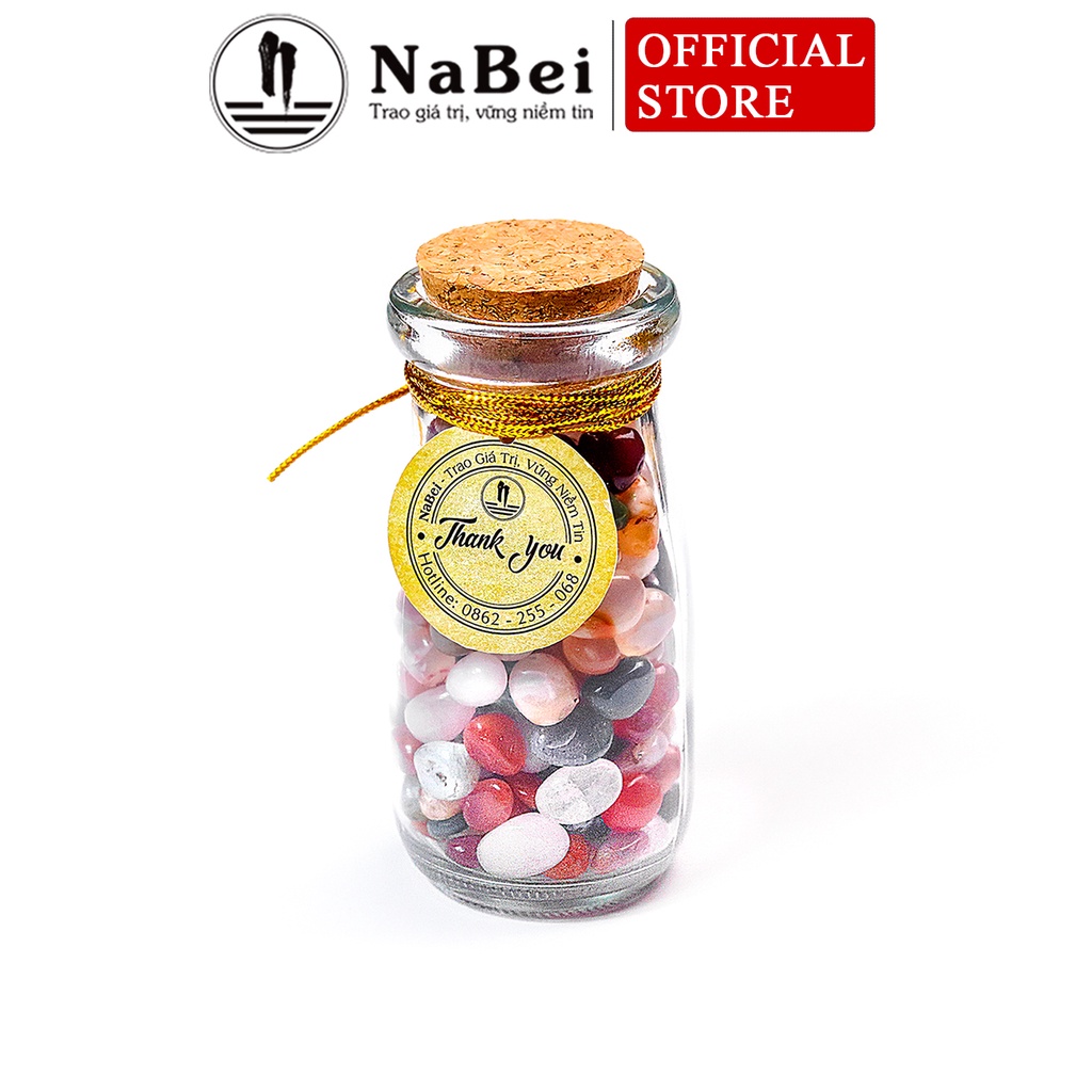 Hũ Đá Vụn Thanh Tẩy Phong Thủy May Mắn, Tài Lộc Size Trung Và Size Mini NB171 - Phong Thuỷ NaBei Store