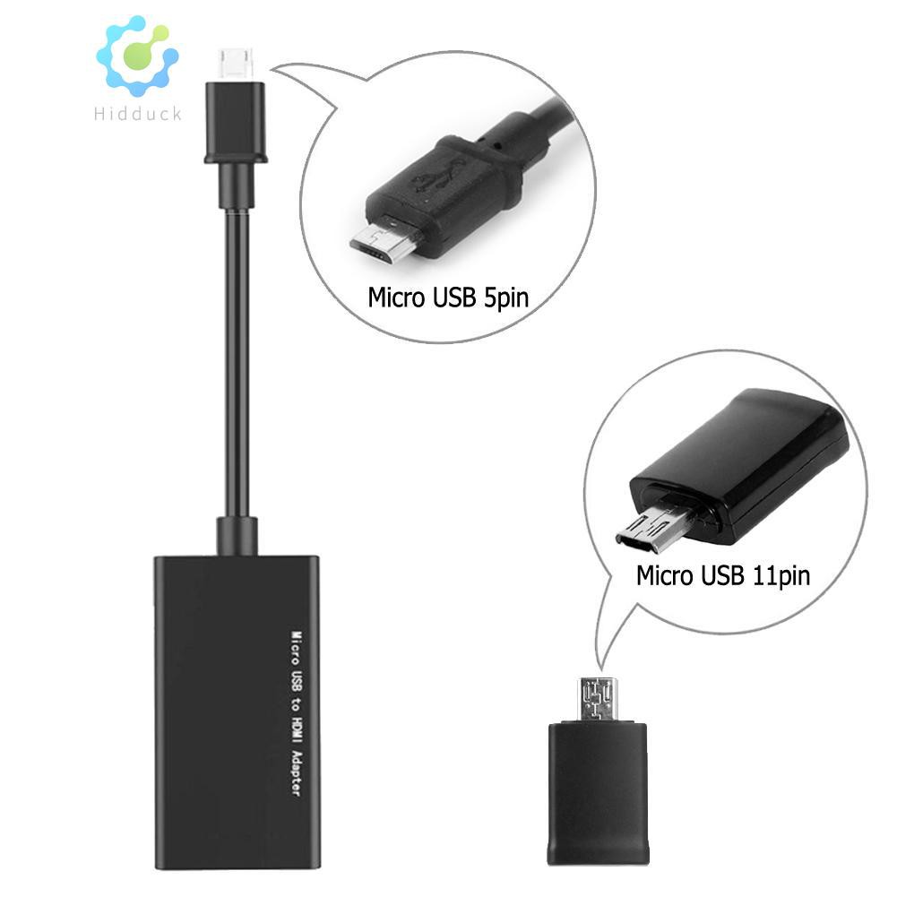 Dây Cáp Chuyển Đổi Hidduck1080p Micro Usb Sang Hdmi Mhl Với Micro Usb 5pin Sang 11pin Mới