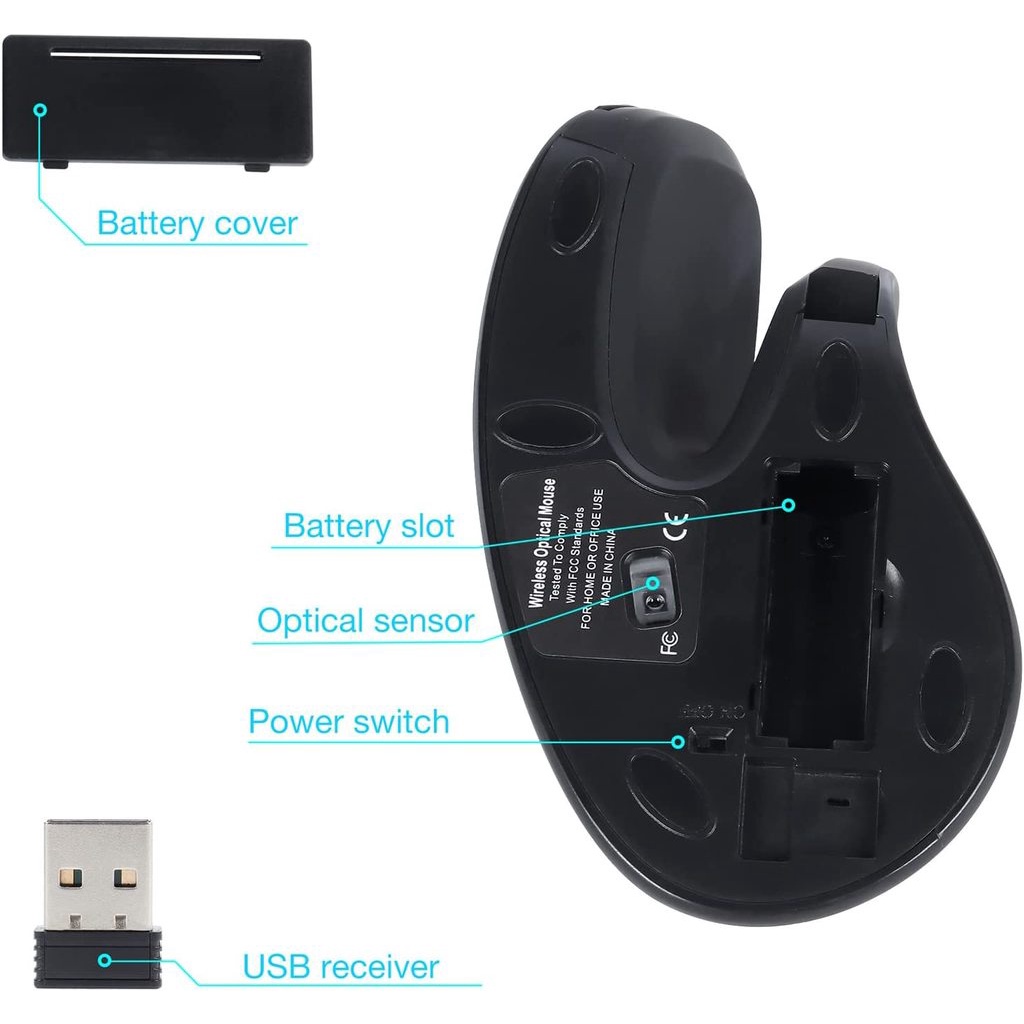 Chuột Quang Không Dây 2.4G Độ Chính Xác Cao 800 / 1200 / 1600DPI