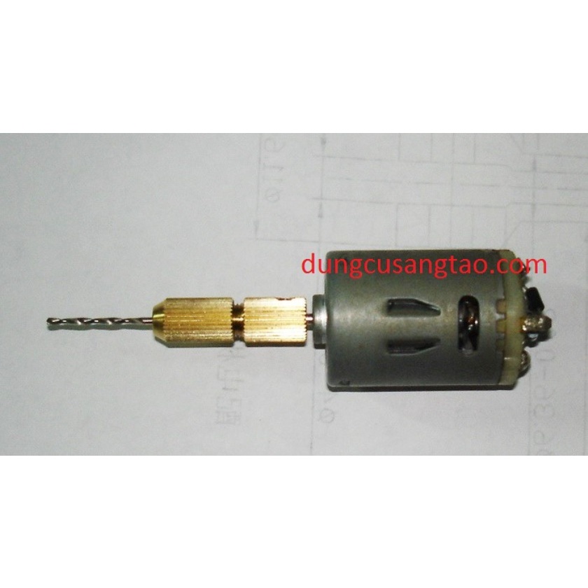 Bộ Đầu giữ khoan mini kiểu 3 / Bộ Đầu kẹp mũi khoan dùng cho motor mini trục 2mm 2.3mm 3mm