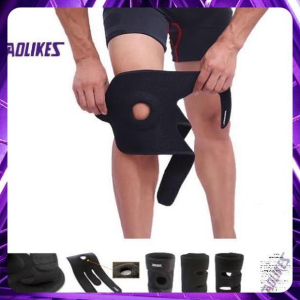 đai đầu gối Aolikes AL  7616 có đệm hơi silicone thoáng khí bó ống khớp băng cuốn bảo vệ quấn gym yoga