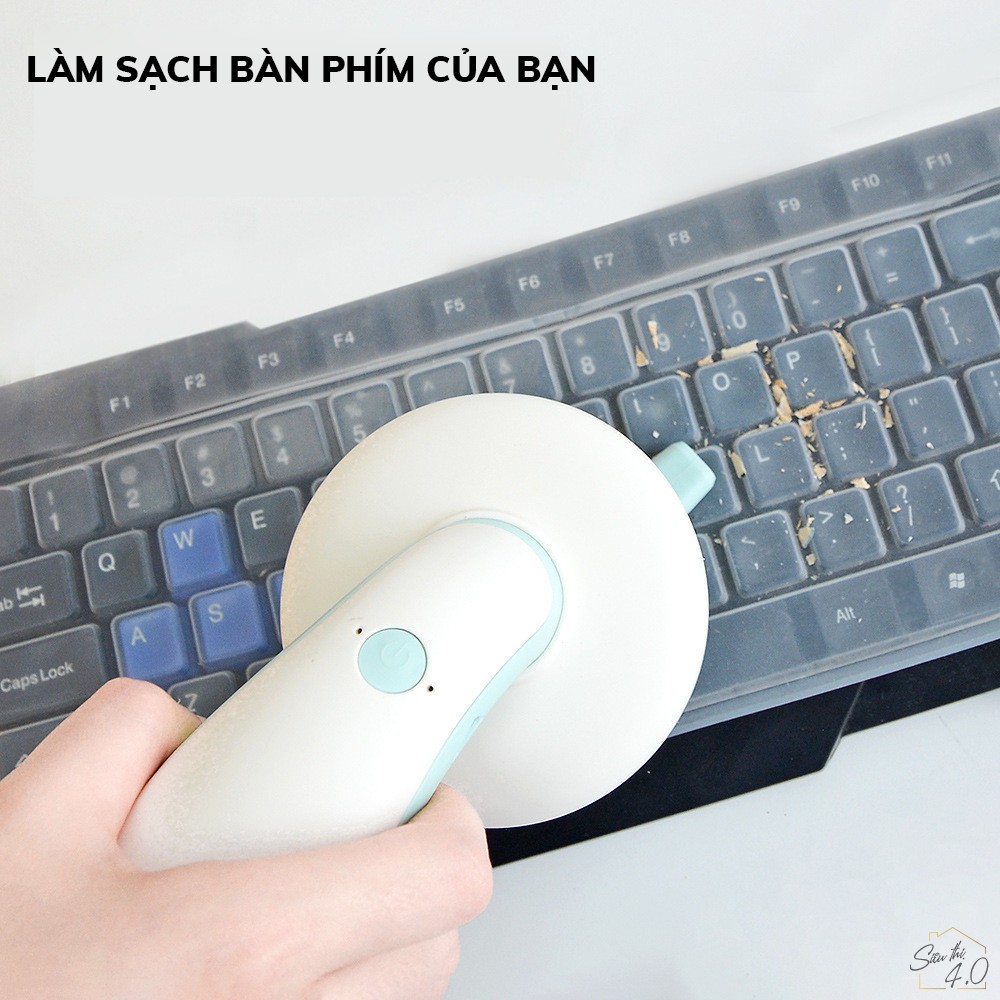 Máy hút bụi mini cầm tay, tiện dụng trong văn phòng, oto, gia đình, tặng kèm đầu hút nhỏ và chổi quét, mẩu mới 2021