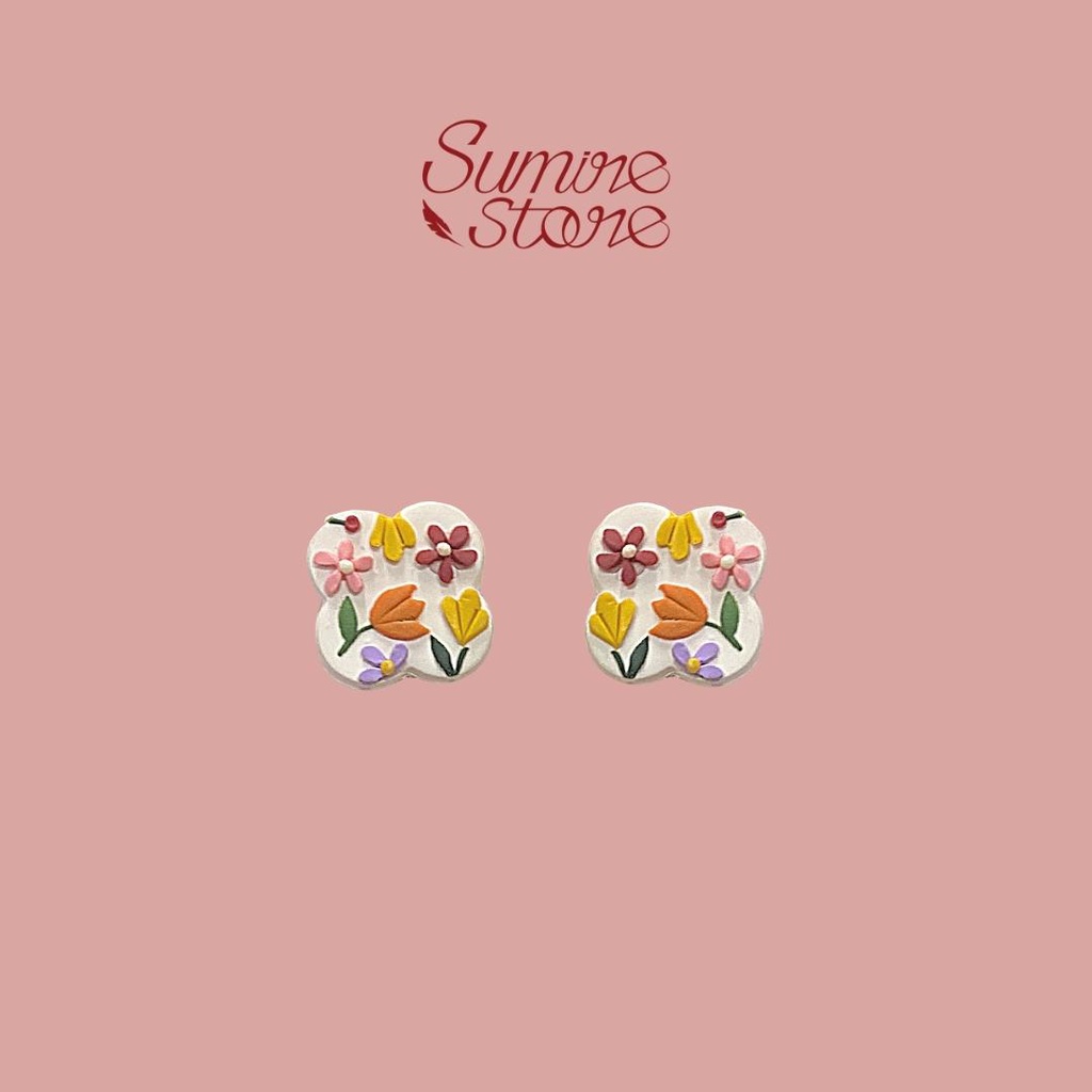 Sumire Store Hoa tai Đất nung Handmade DN135