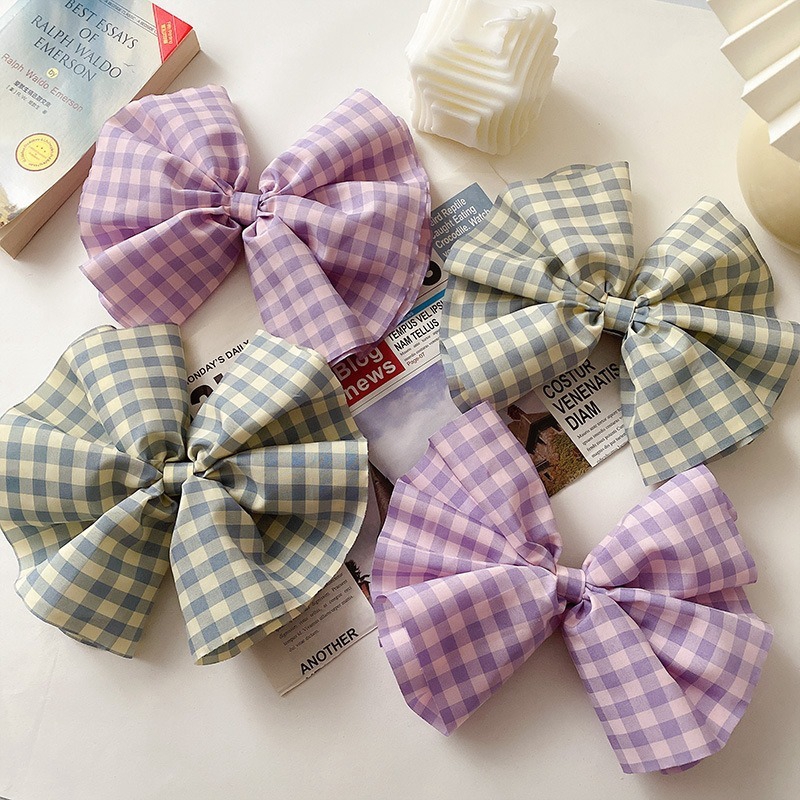 Kẹp tóc nơ lớn 20cm thời trang phong cách cho nữ