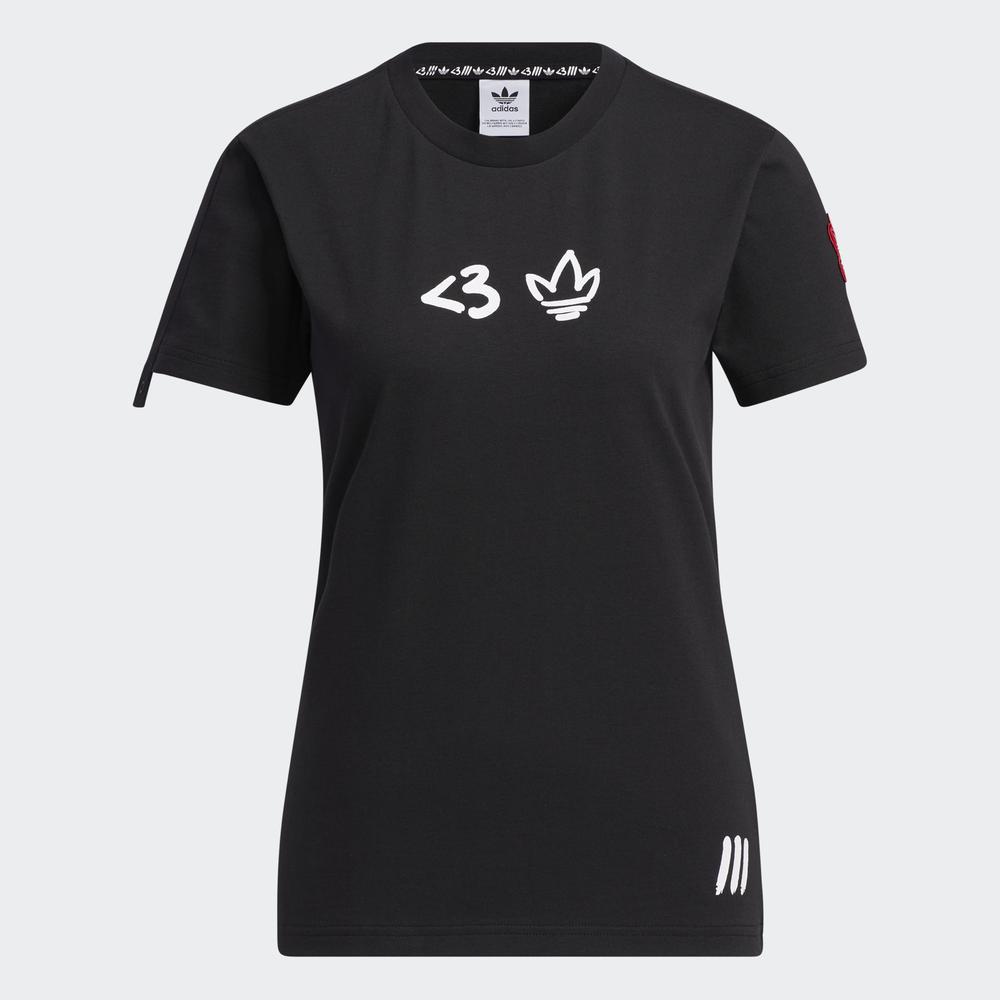 Áo Tee adidas ORIGINALS Nữ Valentine's Day Tee Màu đen H39014
