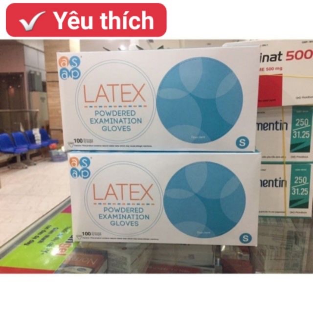 Găng tay y tế Latex Malaysia (hộp 100 chiếc) TRẮNG