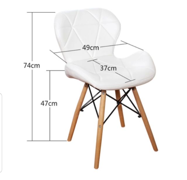 Ghế EAMES hồng phấn tựa cánh bướm da simili cao cấp | BigBuy360 - bigbuy360.vn