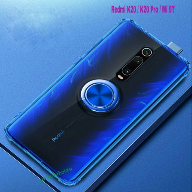 Ốp lưng Redmi K20 / K20 Pro / Mi 9T / 9T Pro / K30 / K40 / K50 / K60 dẻo trong màu lồi 4 góc chống sốc