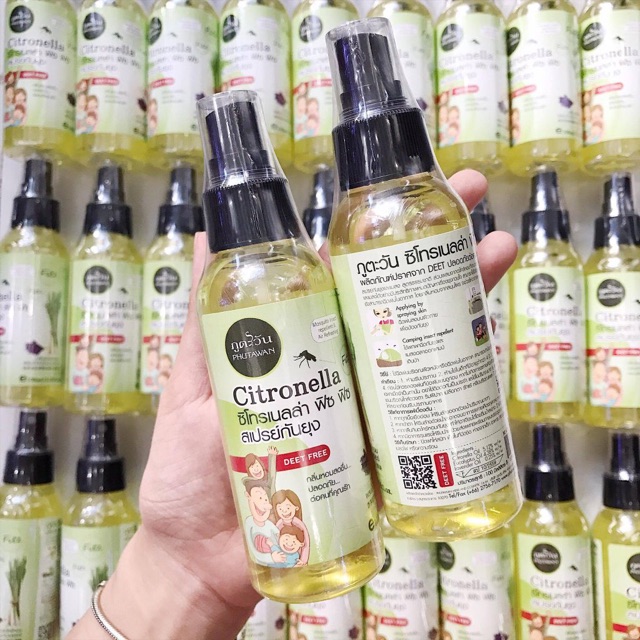 Hàng Thái chính hãng Tinh Dầu Xịt Chống Mũi/Côn Trùng Phutawan Cho Baby  100ml