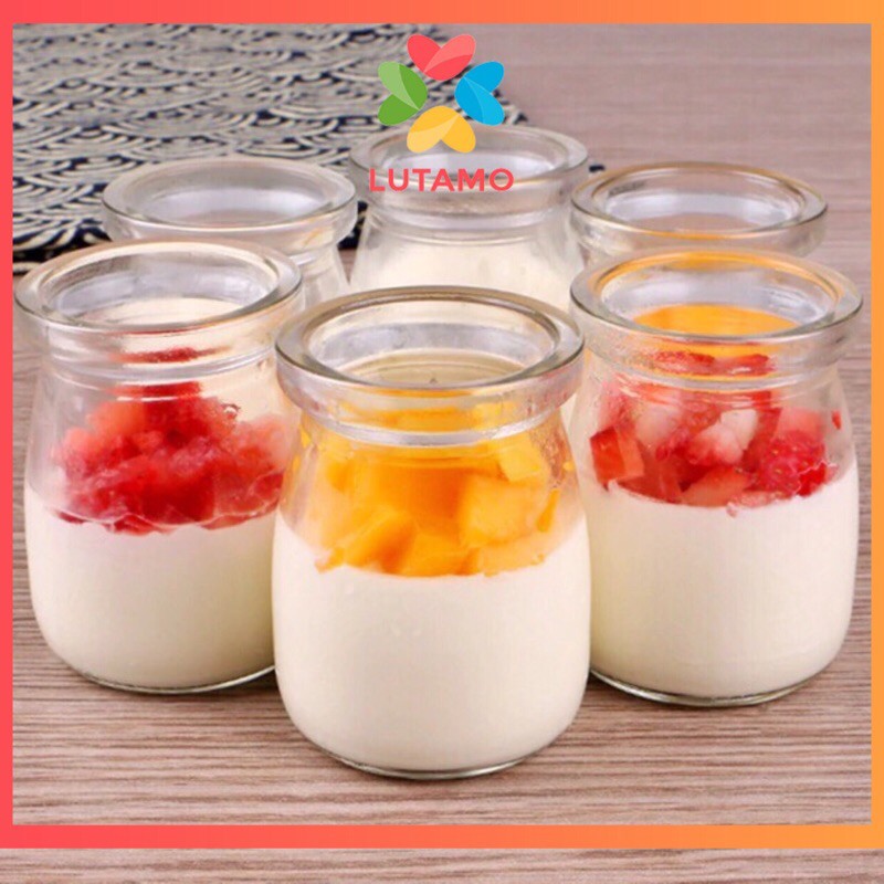 Hũ thủy tinh làm sữa chua Yogurt có nắp đậy 100ml | BigBuy360 - bigbuy360.vn