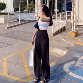 QUẦN ĐEN LƯNG CAO ỐNG RỘNG