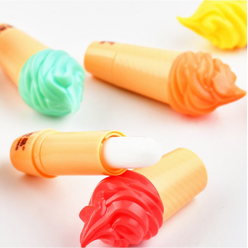 Ice Cream Shape Lipstick Lasting 24H Moisturizing Hydration Lips Waterproof Lip Balm Makeup Lip Care Nourishing
