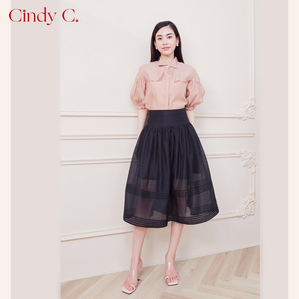 Áo Sơ Mi Donna CINDY C Chất Liệu Organza Tiểu Thư Bánh Bèo 517