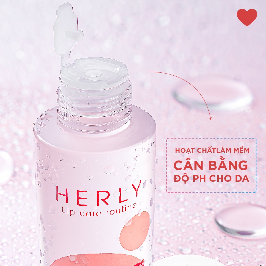 Bộ đôi làm sạch môi chuyên sâu HERLY Micellar Cleansing Water 100ml + Lip Scrub 20ml
