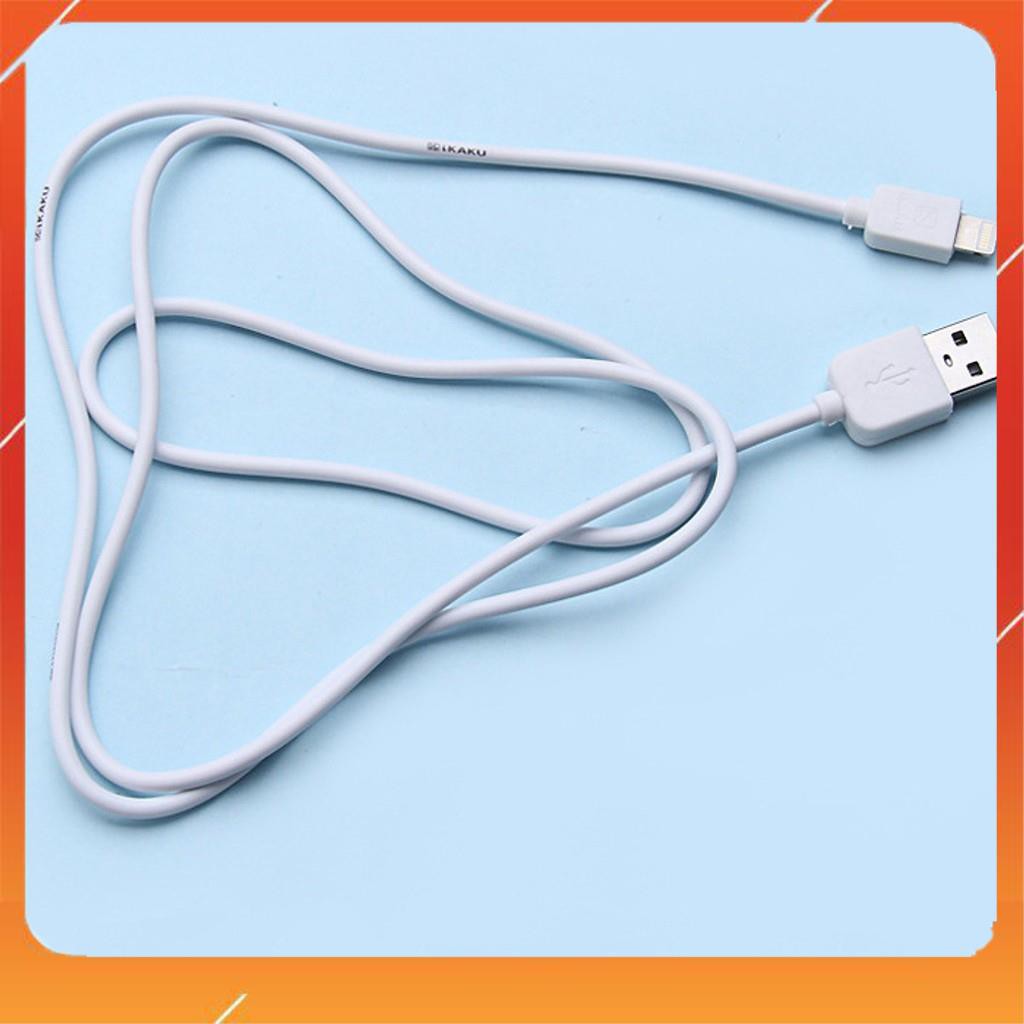 Dây cáp sạc Lightning hiệu iKaku cho iPhone iPad dài 2m (thiết kế nhỏ gọn, hỗ trợ sạc nhanh) - Hàng chính hãng