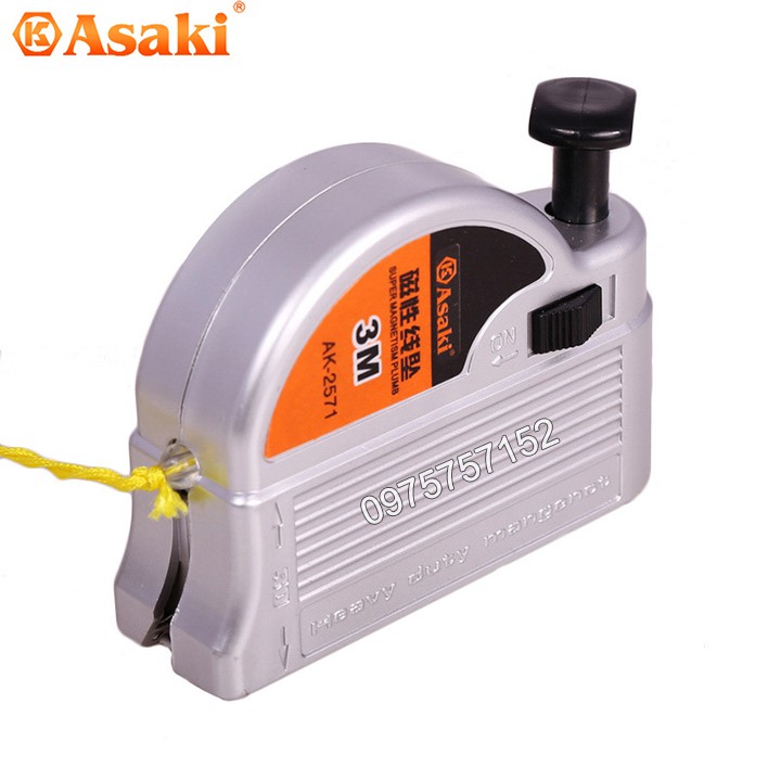 Quả dọi có từ tính 3m Asaki AK-2571 (Lập lòn từ tính)