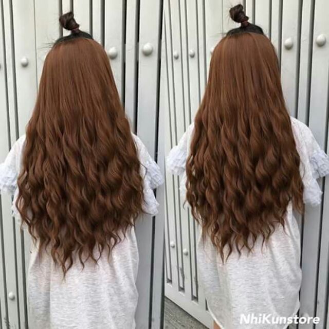 Tóc Kẹp chữ U xù sóng hình thật