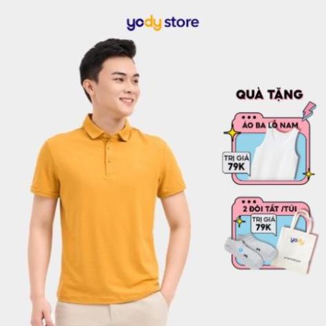 Áo thun polo nam YODY phông cộc tay trơn có cổ bẻ chất vải cotton cá sấu APM5363 2022 Đẹp