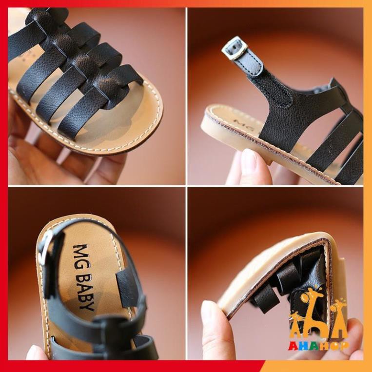 Dép bé gái - Giày sandal cho bé gái quai chéo da PU siêu mềm chắc chắn hàng chính hãng MG Baby đế cao su mềm V531