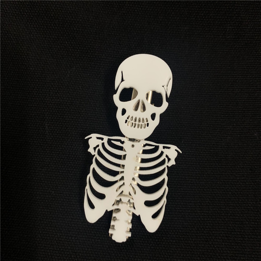 Kẹp Tóc Hình Bộ Xương Phong Cách Gothic Cá Tính Dành Cho Halloween