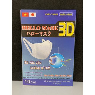 KHẨU TRANG 3D HELLO MASK (HỘP 10 CÁI)