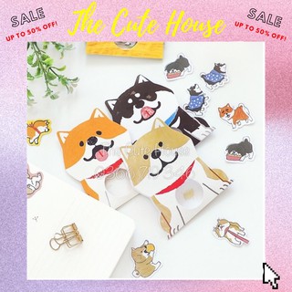 Set 30 Miếng Stickers/Hình dán Chó Shiba Inu & Husky Siêu Dễ Thương