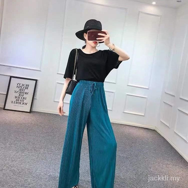 quần ống rộng Bằng Sợi Tổng Hợp Phong Cách Hàn Quốc Thời Trang Xuân Hè Mới Cho Nữ | BigBuy360 - bigbuy360.vn