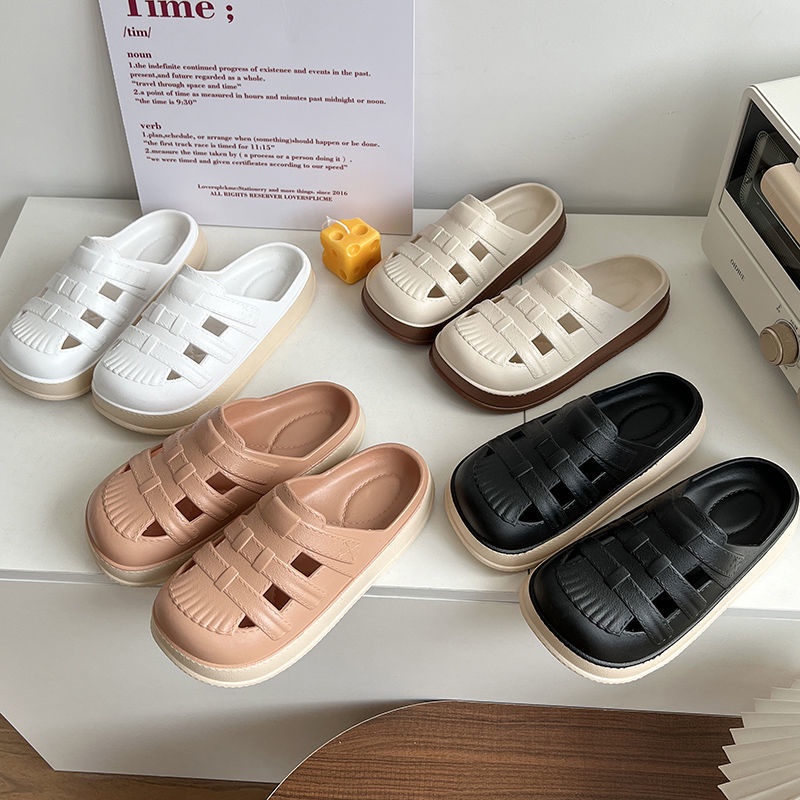 Dép Đế Dày Mũi Vuông Chống Trượt Thời Trang Cho Nữ