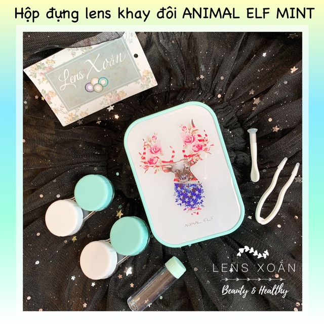 HỘP ĐỰNG LENS KHAY ĐÔI ANIMAL ELF