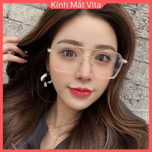 Kính Cận Nam Nữ Shopvita Gọng Kính Vuông Cao Cấp Kim Loại BỀN - ĐẸP - KHÔNG PHAI MÀU Thời Trang - VT9 | BigBuy360 - bigbuy360.vn
