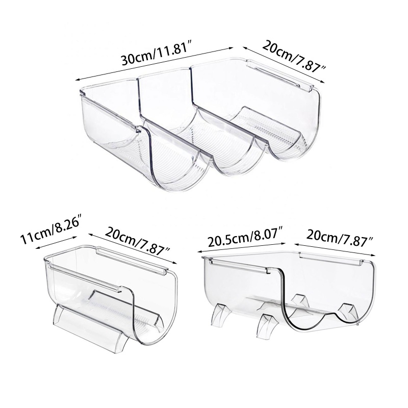 Giá Trượt Đựng Lon Nước Uống Trong Tủ Lạnh Tiện Dụng